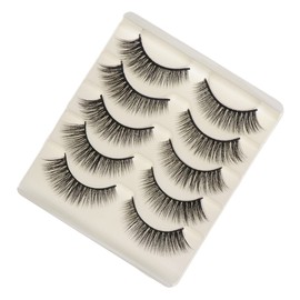 Baluue 5 Pairs Fake Lashes Reusable Black Eyelashes Handmade Eye Lashes Dramatic Eyelashes Fake Eyelash Artificial Eyelashes Natural Lashes Eyelashes Fluffy Natural False Lashes 3d Lashes