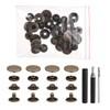 HARFINGTON 50 Set Leather Snap Fasteners Kit 17mm Metal Snap