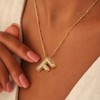 LEXODY Gold Initial Letter Necklace for Women, Dainty 14K Gold