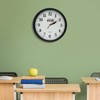 School Smart Wall Clock, 13 Inches, White Dial and Black
