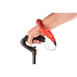ErgoBracelet Universal Strap/Bracelet That Attaches to Walking Canes & Other Mobility Devices, Comfort Wrist Strap Bracelet That Attaches to 99% of Canes- Color Red