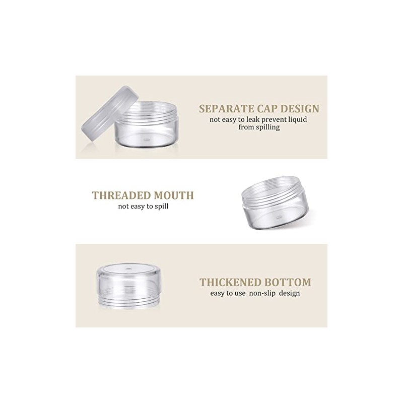 Plastic Cosmetic Jar*24, Transparent & Visible Sample Container Jar, Transparent