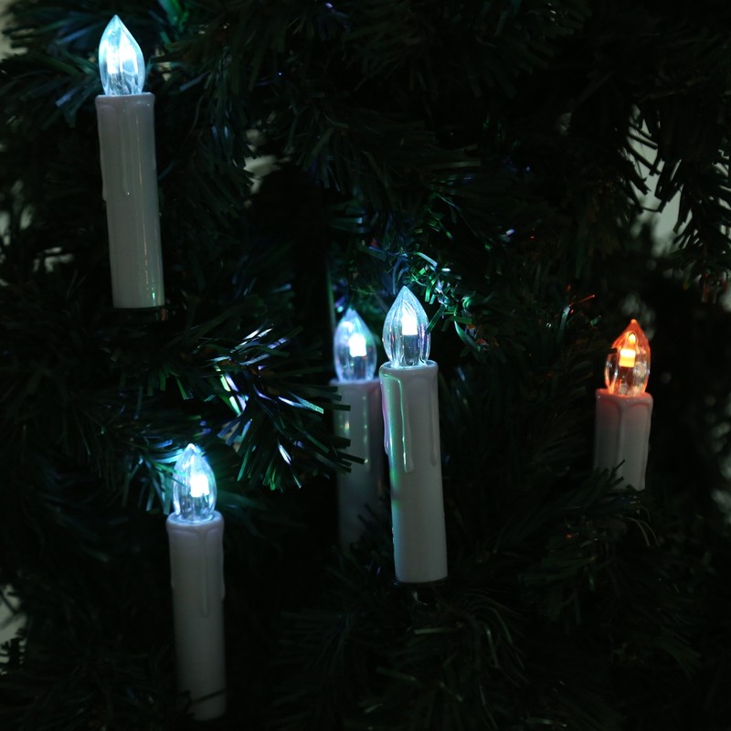 10x LED Flameless Cordless Candles Light with Clips Home Wedding