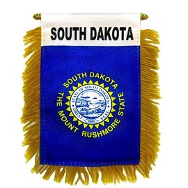 Wholesale lot 12 State South Dakota Mini Flag 4"x6" Window Banner suction cup