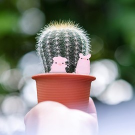 jojofuny Resin Miniature Pig Figurines - Pig Characters Mini Toy, Desktop Piggy Statue Decorations Desktop Pig Model for Kids Birthday Party Supplies, Baby Shower