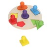 Wood Shape Puzzle Educational Colorful Early Learning Skill Development Round