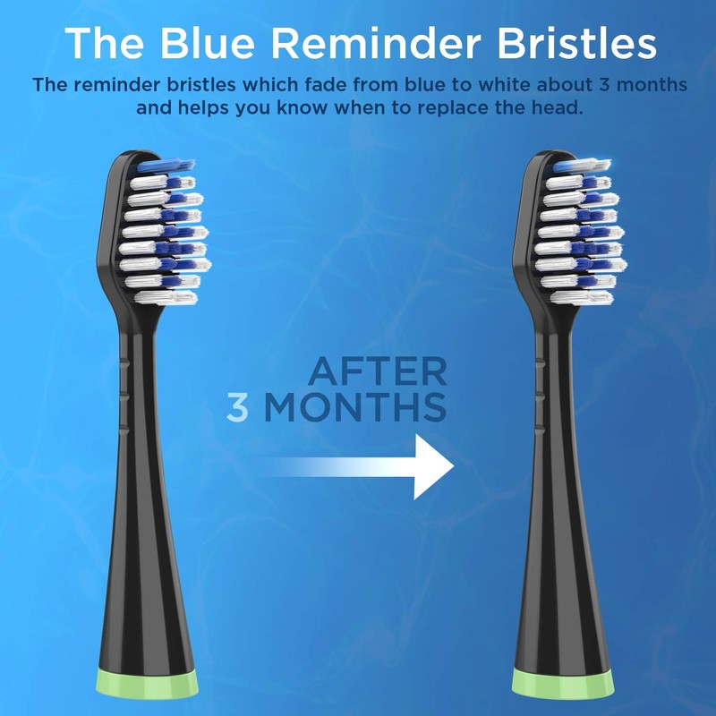 Brush Heads for Waterpik Complete Care 5.0/9.0 (4-Pack, Black)