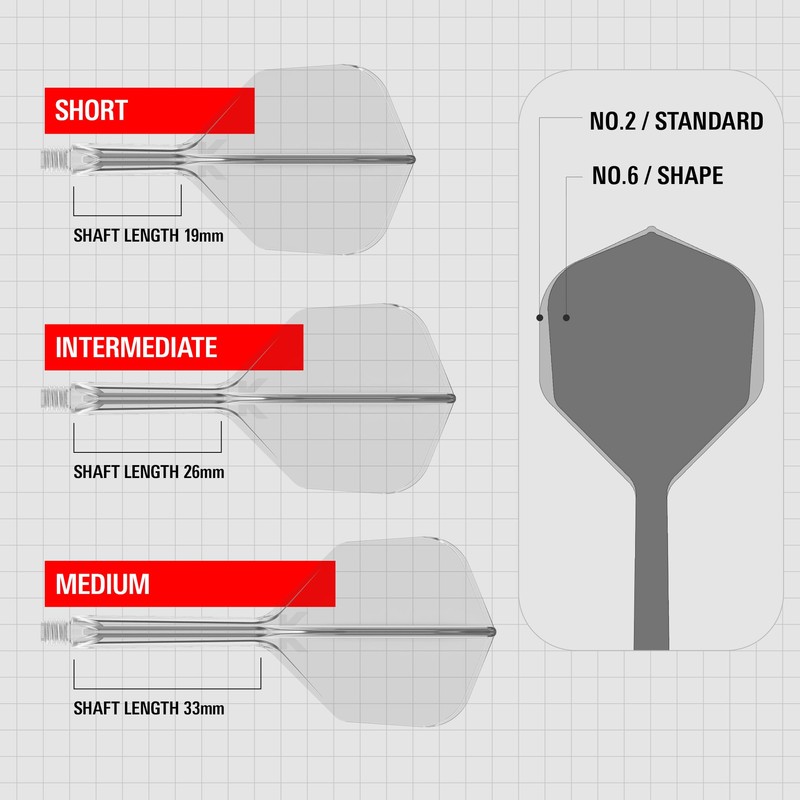 TARGET K-FLEX SHAPE/NO6 Flight (26MM INTERMEDIATE, CLEAR)