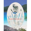 Oval Mermaid Etched Window Decal Vinyl Glass Cling - 26"