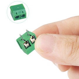 YIXISI 110 Pcs 5 mm 2 Pin PCB Mount Screw Terminal Block, Screw Terminal Connector, for Arduino (2 Pin-110pcs)