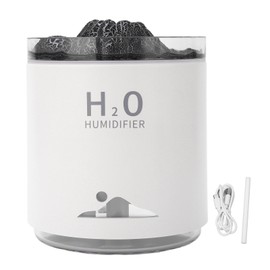 Essential Oil Diffuser Large Capacity Colorful Volcano Appearance Night Light Aromatherapy Oil Humidity Diffuser White