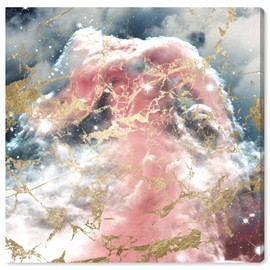 The Oliver Gal Artist Co. Oliver Gal 'A Galaxy Dream' Pink Abstract Wall Art Print Premium Canvas 24" x 24"