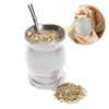 8oz Gourd Tea Cup Double Wall Stainless Steel with Spoon
