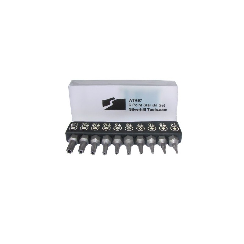 ATK67 6 Point Star Security Bit Set with Security Bits