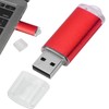USB Flash Drive Transparent Cover Red Portable Storage Memory Stick