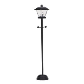 Dollhouse Street Light, 1/12 Scale LED Miniature Dollhouse Street Lamp Outdoor Passage Lantern Post Decoration Black