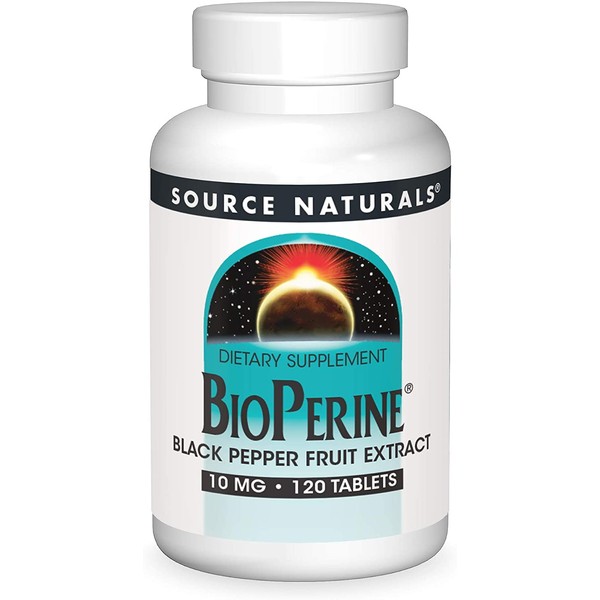 Source Naturals BioPerine - Black Pepper Fruit Extract, Promotes Nutrient Absorption - 120 Tablets