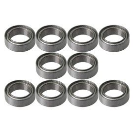 CNBTR 8mm ID 12mm OD 3.5mm Thickness Bearing Steel Mini Groove Ball Bearings DIY Industry MR128ZZ Pack of 10