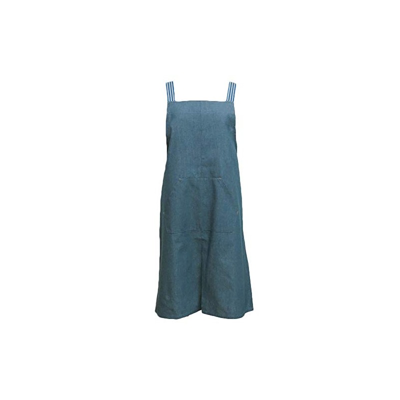 Tobima Japan AP42512 Women's Back Cloth Apron, Apron, X-Shaped, Denim