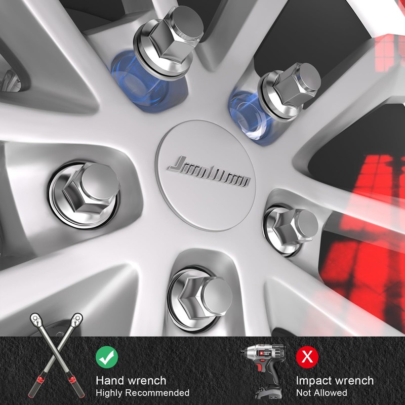 JiiinMiiin M12x1.5 Toyota Lexus Lug Nuts, 13/16" (21mm) Hex OEM