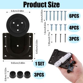 Dart Board Bracket Set - Professional Dartboard Accessories with U-Shaped Groove Design, Screws, Wall Hanging Hooks, and Tape Measure for Secure and Easy Installation