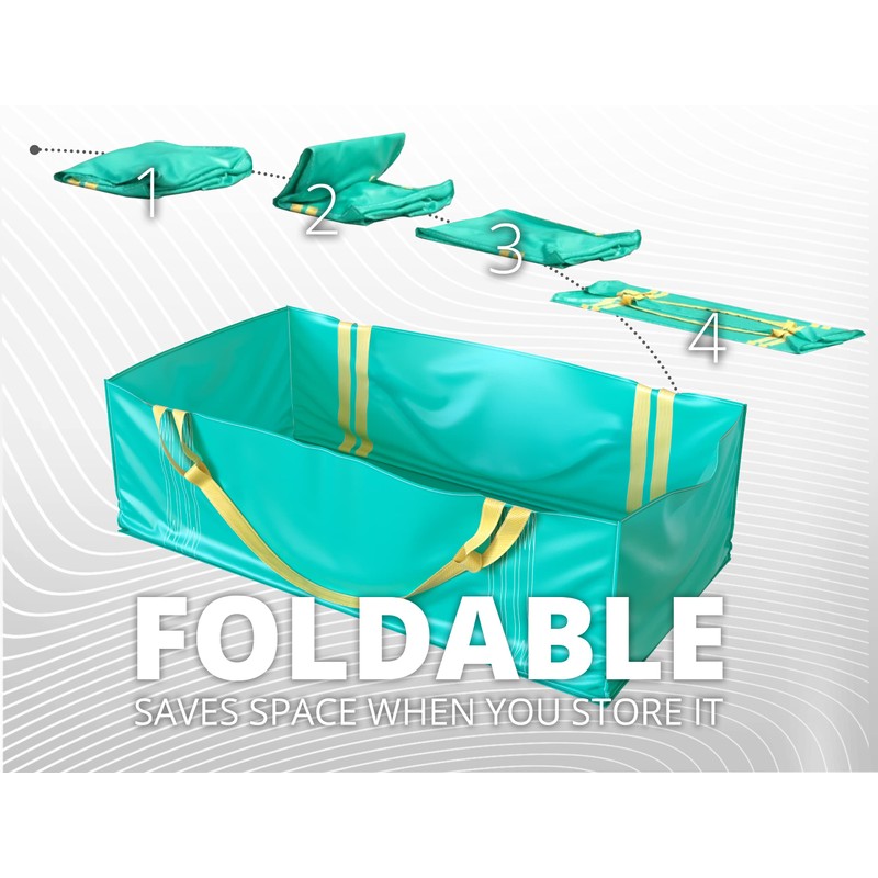 Skywin Dumpster Bag, 2 Pack Foldable and Reusable Trash Bag