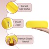 Mr. Pen- Silicone Pencil Case Pouch, Yellow, Aesthetic Multipurpose Design,