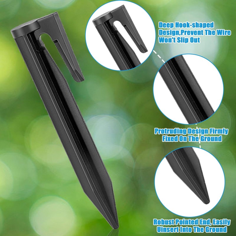 Ground Pegs for Robotic Lawnmower Boundary Cable, Pack of 100