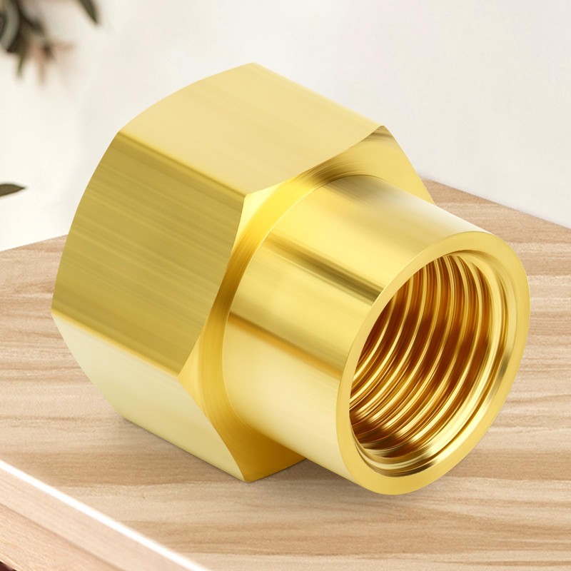 GASHER 5PCS Brass Pipe Fitting, Coupling, Reducer Adapter, 3/4" x