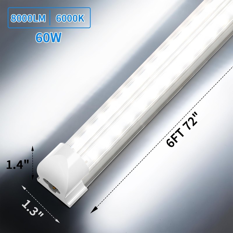 (Pack of 4) Linkable LED Utility Shop Lights for Garage,