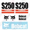 Aftermarket Bobcat S250 Turbo Skid Steer Set Vinyl Decal Sticker
