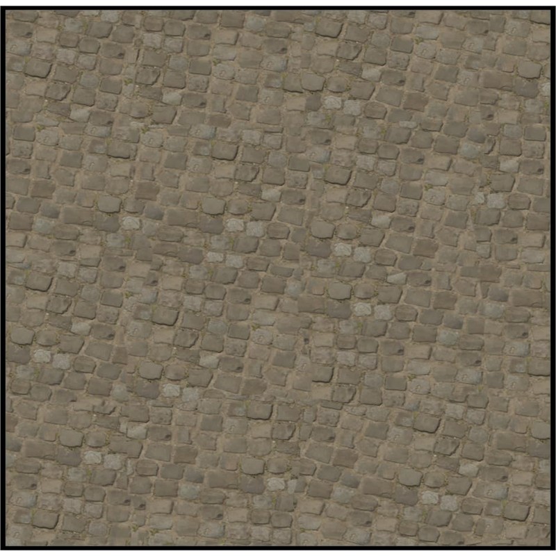 Cobblestone Natural Cobbles Scenery Modelling Card for Model Railways, Dioramas