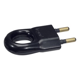 Legrand Plug No Earth 6 Amp with Ring One Size Black