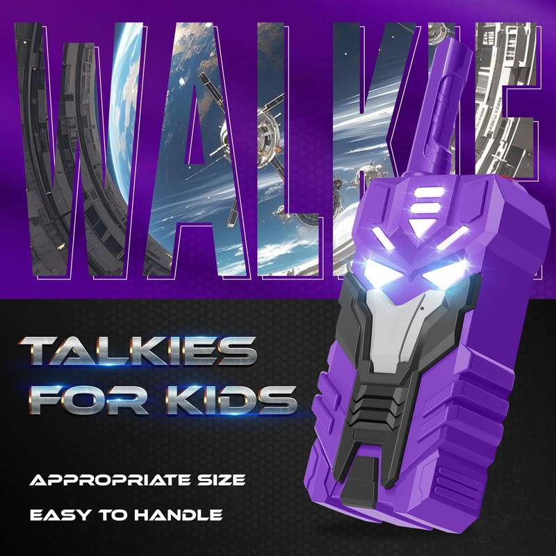 Purple Doomlord Walkie Talkies for Kids 2 Pack Transform Robot