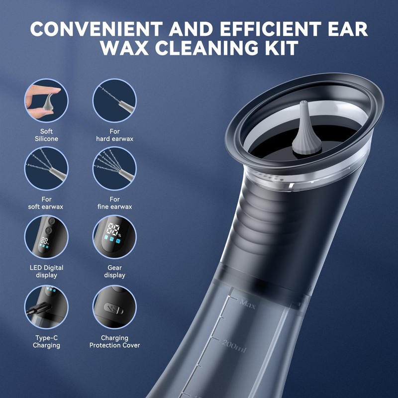 Upgraded Ear Wax Removal with LED Display- Safe and Effective