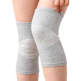 WLICCHS Pack of 2 Knee Support for Women and Men with Compression Function, Knee Pads, Knee Brace, Osteoarthritis, Sports Knee Pads, Warm Knee Pads with Inner Massage Point (Grey, L)