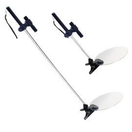 2 PCS Under Vehicle Inspection Mirror with Light and Telescoping Handle Adjustment Handheld Inspection Mirror Portable Vehicle Search Mirror for Under Car Truck Equipment Over Shelf Corner