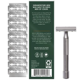 SheaMoisture Shea Moisture Men Safety Razor with 10 Blades — Platinum Coated Steel