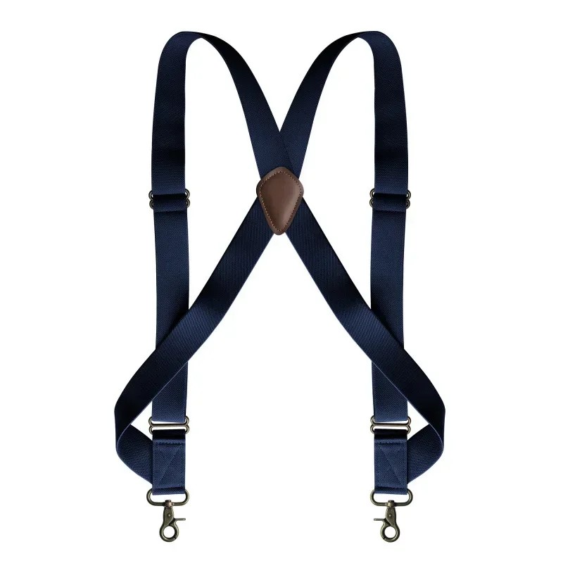 Men's X-Back Suspenders for Pants – 3.5cm Wide Adjustable Elastic