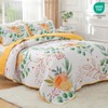 Heymybed Botanical Quilt Set King Size Summer Lightweight Coverlet, Yellow