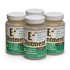 Basic Brands - Vitamin E Ointment - 2 oz - Moisture Enhancing - Can Help Reduce Appearance of Scars, Stretch Marks, Fine Lines & Wrinkles - 4-Pack