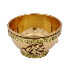 Indianbeautifulart Religious Traditional Copper Offering Holy Water Bowl Om Symbol Blessing Pot