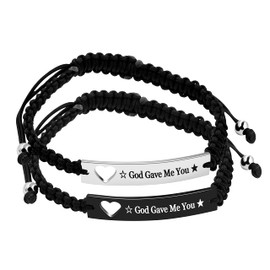 I Love You 3000 His Her Couple Braided Bracelets for Men and Women (God Gave Me You-Y860)