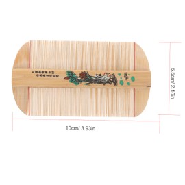 OATIPHO 2Pcs Bamboo Comb Set Double-Sided Dandruff and Tooth Comb for Hair Care Portable Dense Multipurpose for Home Use Suitable for Boys and Girls and Adults