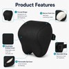 Memory Foam Car Neck Pillow with Adjustable Headrest Strap, Removable