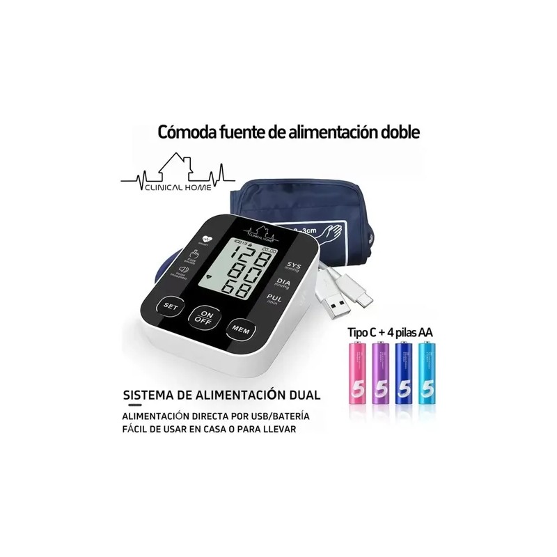 Medidor De Presion Arterial Para Brazo Oximetro Y Termometro Negro