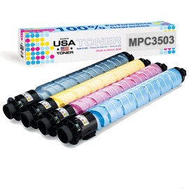 MADE IN USA TONER Compatible Replacement for Ricoh MP C3003 MP C3004 MP C3504 MP C3004ex MP C3504ex, 841813, 841817, 841816, 841820, 841814, 841818, 841815, 841819 (CMYK, 4 pk)