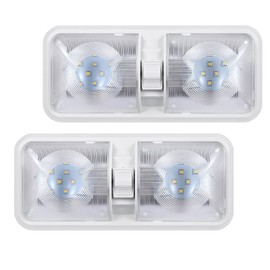 ANYPOWK 12V RV LED Lights with ON/Off Switch - Daylight 6500K 8W 600LM, Interior Lighting for RV Van Trailer Camper Boat - Pack of 2
