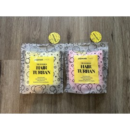 Popmask Microfiber Hair Turban Wrap Yellow & Pink Lot Of 2 New