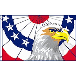 Patriotic Golden Eagle 5'x3' Banner Flag